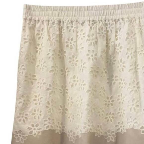 nwt Club Monaco Lorie Antique Eyelet Skirt Ivory size US 6 Short Round - Picture 4 of 7